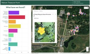 Esri UK nature treasure hunt dashboard Children test mapping apps for Department for Education’s climate project