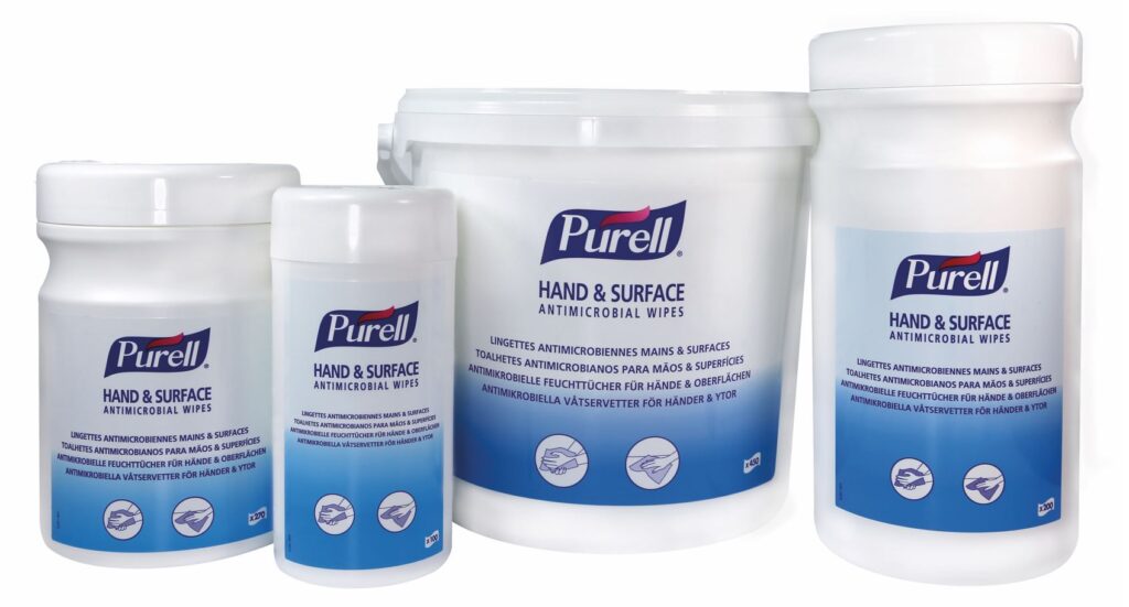 Famille Purell Hand and Surface Antimicrobial wipes HR A one stop antimicrobial solution for hands and surfaces