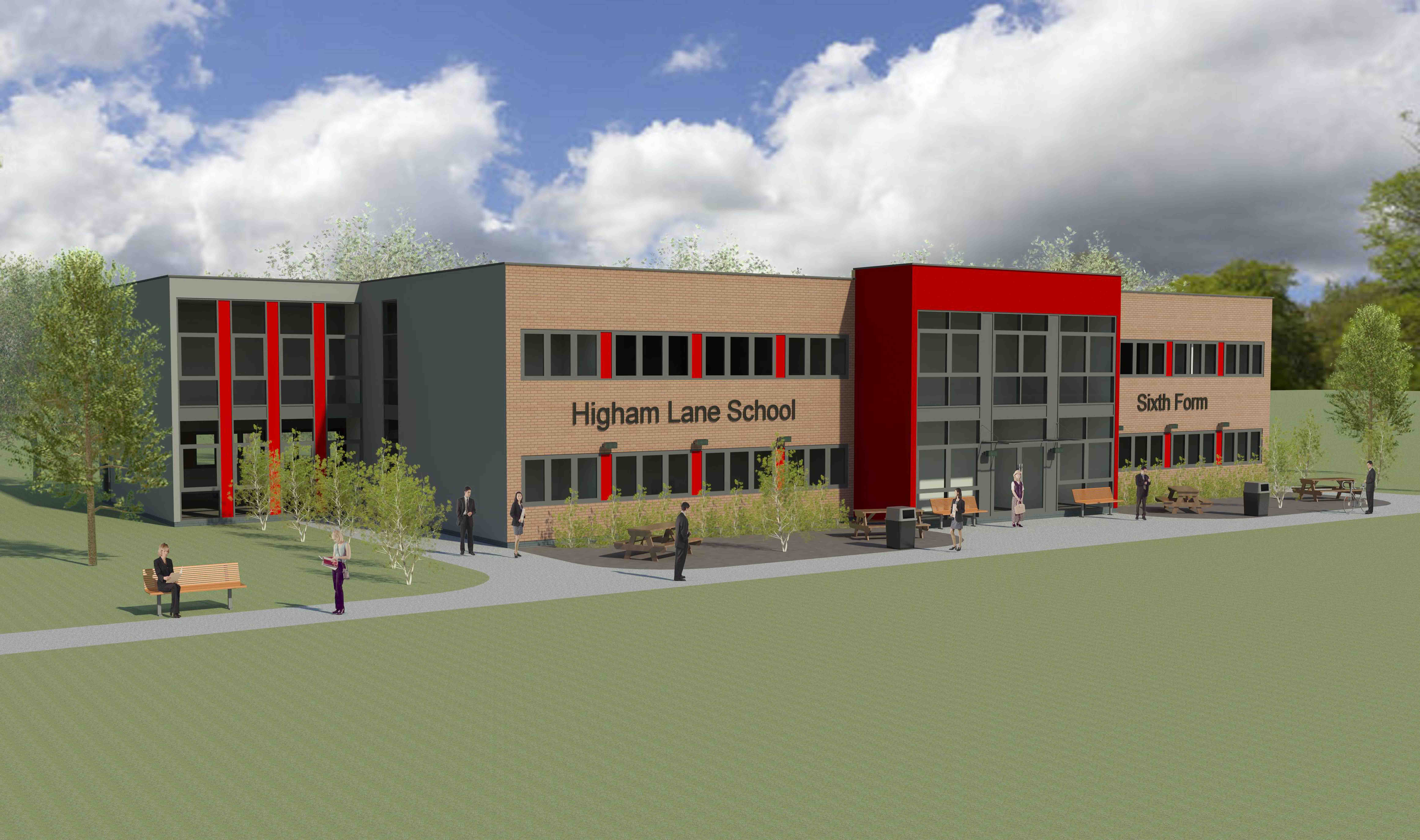 Foremans Higham Lane School perspective Foremans awarded £1.6m contract to use recycled building modules to expand one of the top-performing secondary schools in England