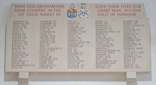 greshams image004 Gresham's raises £8,000 for new WWI memorial to feature names of 15 students and staff discovered during four year centenary project