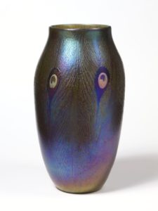 Vase America New York Long Island designed by Louis Comfort Tiffany for Tiffany Glass Decorating Co. Stourbridge Glass Co. Coro V&A announces over 60 loans to regions in educational initiative backed by Grayson Perry